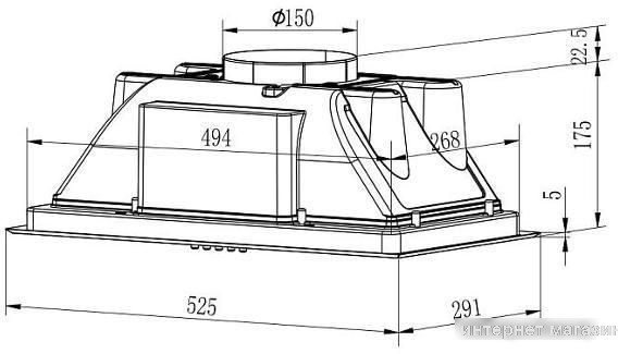 Кухонная вытяжка Evelux Margit 60 B