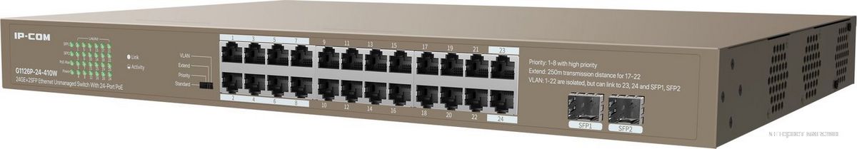 Неуправляемый коммутатор IP-COM G1126P-24-410W