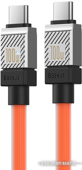 Кабель Baseus CoolPlay Series USB Type-C - USB Type-C (2 м, оранжевый)