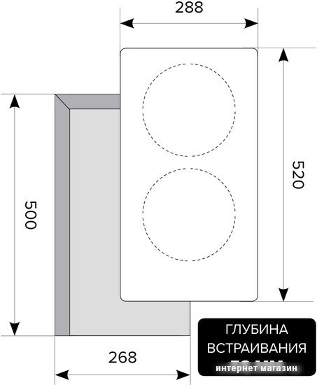 Варочная панель LEX EVI 320 F BL