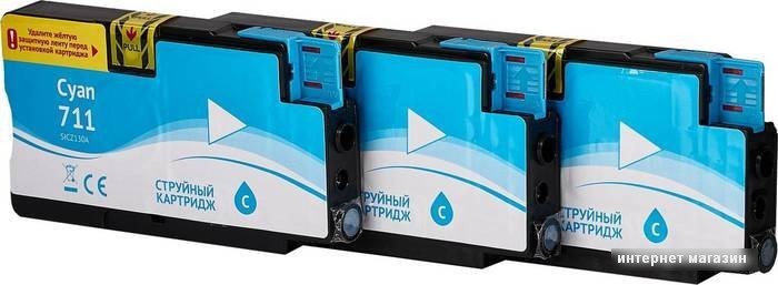 Картридж Sakura Printing SICZ134A (аналог HP 711 Cyan)