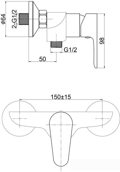 Смеситель Cersanit Cersania 63032