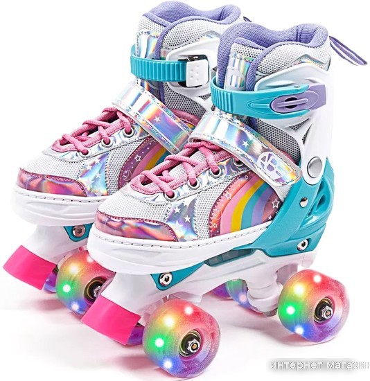 Роликовые коньки Amarobaby Disco AMARO-35Di-Pi-26 (розовый, р-р 26-29)