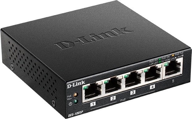 Коммутатор D-Link DES-1005P/B1A