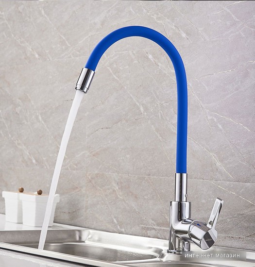 Смеситель Ledeme H98 L4898-6 (синий/хром)