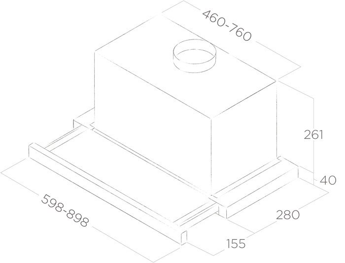 Кухонная вытяжка Elica Elite 26 IX/A/90/VT PRF0094215B