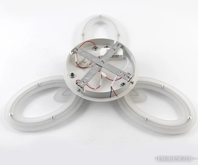 Люстра Estares Aurora Double 60W 3F-575x80-WHITE/WHITE-220-IP20