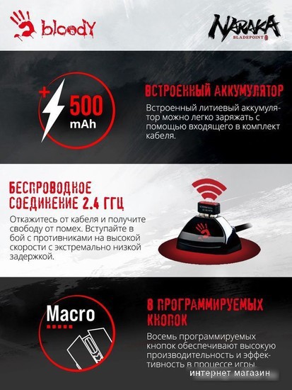 Игровая мышь A4Tech Bloody R90 Plus Naraka