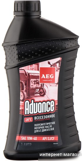 Моторное масло AEG Lubricants Advance SAE 10W-40 API SJ/CF 1л