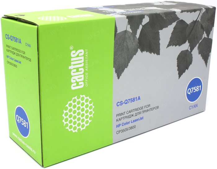 Картридж CACTUS CS-Q7581A (аналог HP Q7581A)
