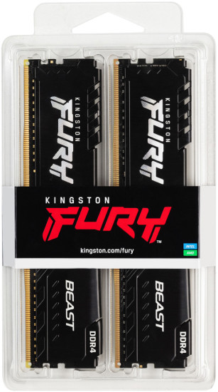 Оперативная память Kingston FURY Beast 2x4GB DDR4 PC4-25600 KF432C16BBK2/8