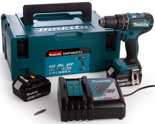 Дрель-шуруповерт Makita DHP485SYE (с 2-мя АКБ, кейс)