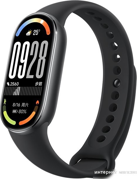 Xiaomi Smart Band 10 M2459B1 (черный, с черным силиконовым ремешком, международная версия)