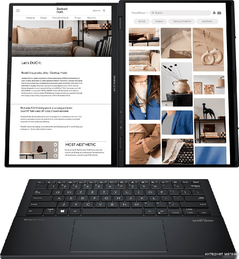 Рабочая станция ASUS Zenbook 14 Duo OLED UX8406MA-QL437W