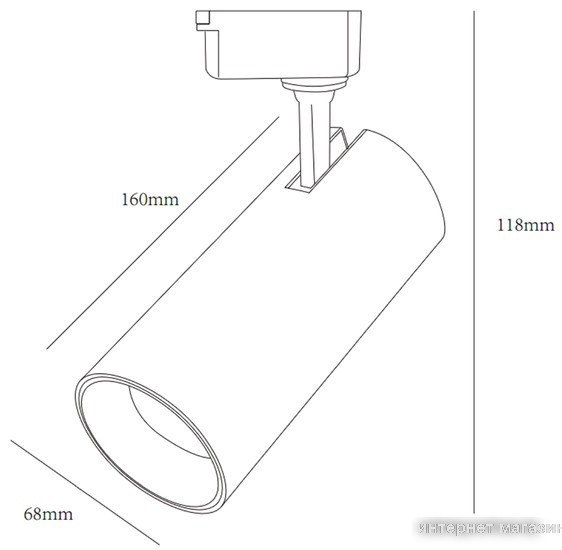 Трековый светильник ЭРА TR5-20 COB BK Б0049053