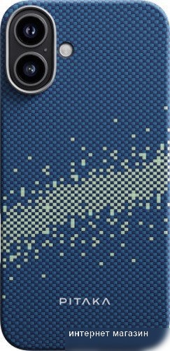 Чехол для телефона Pitaka StarPeak Tactile Woven для iPhone 16 (синий)