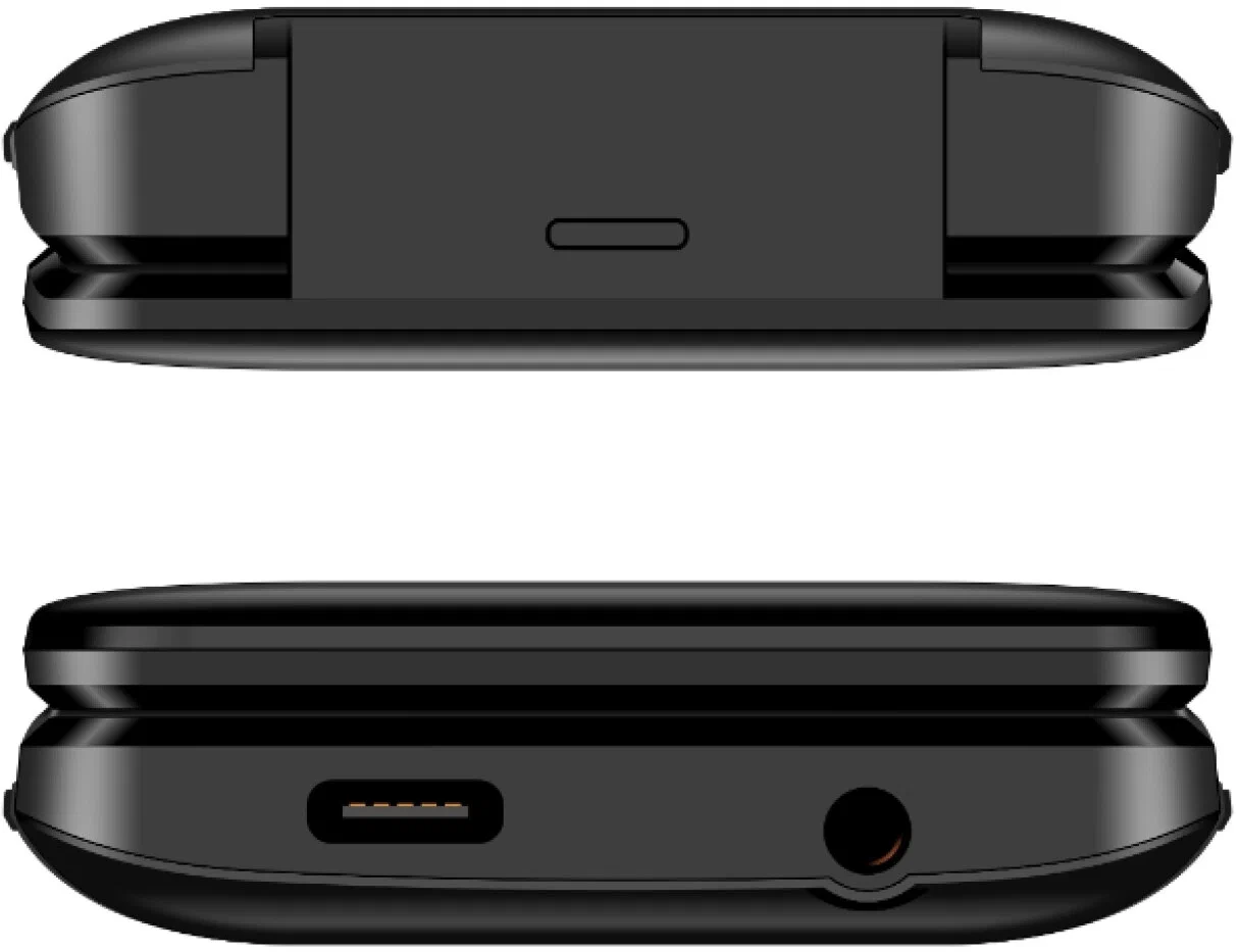 Кнопочный телефон F+ Flip 280 (черный)