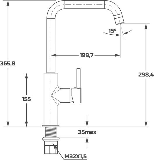 Смеситель Maxonor Pure Life PL4087-8