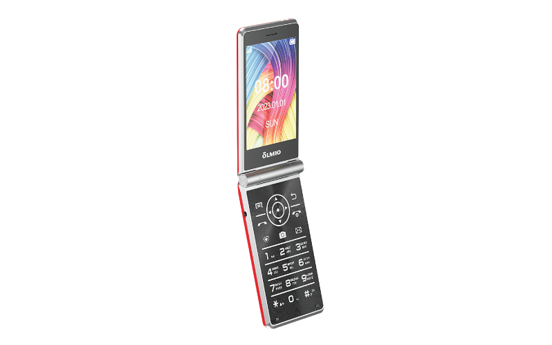 Кнопочный телефон Olmio F50 (красный)