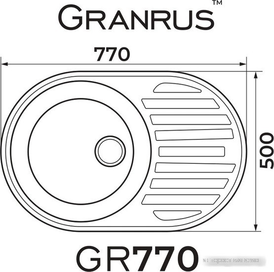 Кухонная мойка Granrus GR-770 (черный)