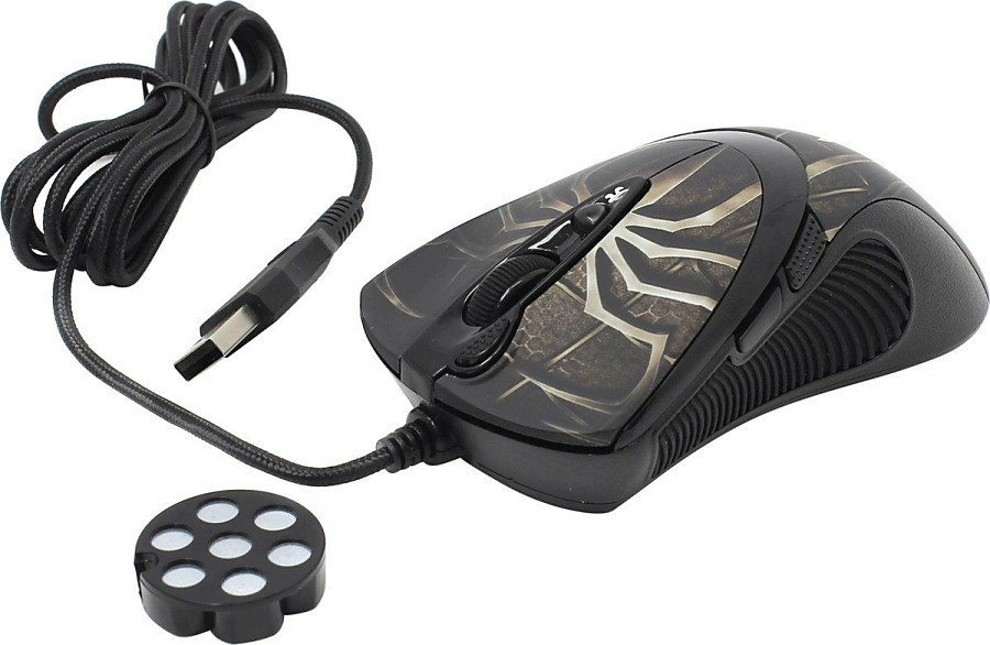 Игровая мышь A4Tech XL-747H (черный/коричневый)