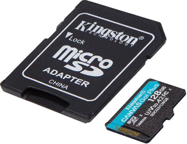 Карта памяти Kingston Canvas Go! Plus microSDXC 128GB (с адаптером)