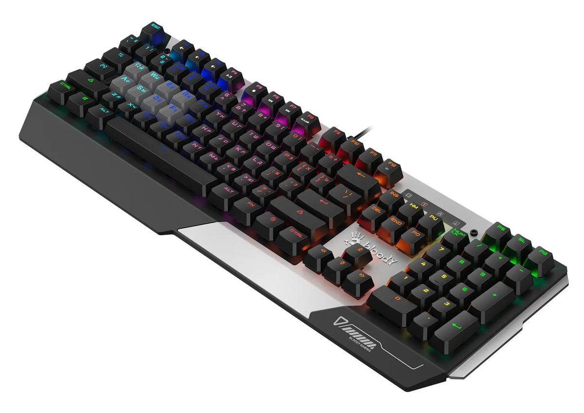 Клавиатура A4Tech Bloody B865R (черный/серый)