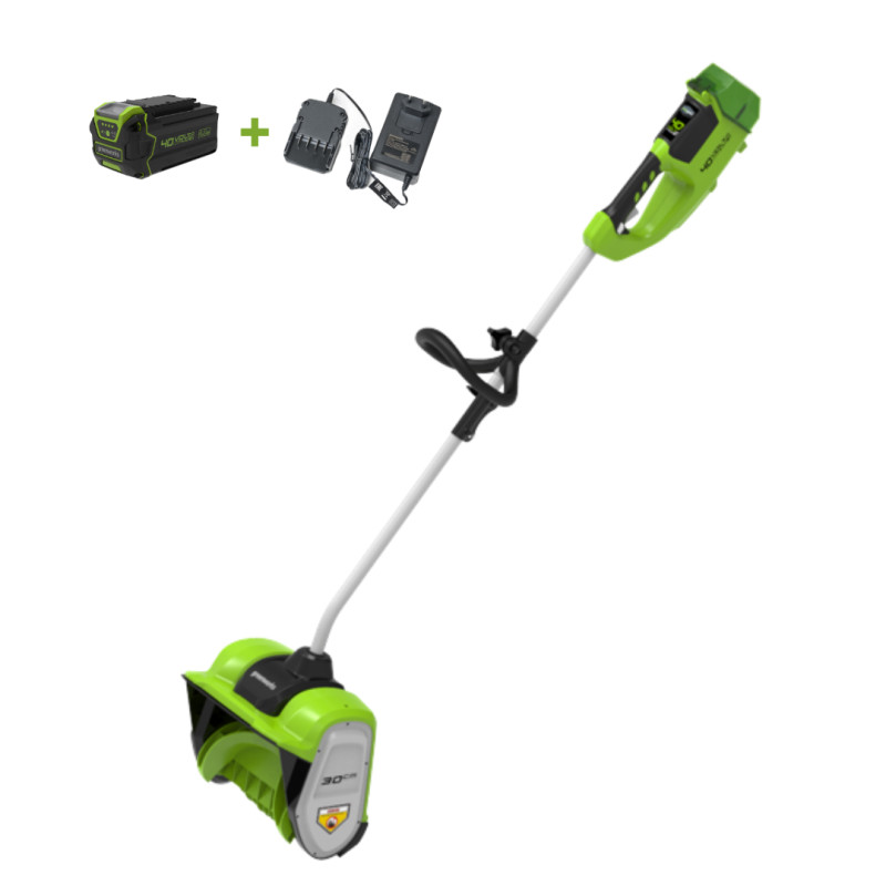 Снегоуборщик Greenworks GD40SSK4 (с АКБ 4000 mAh)