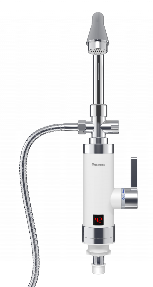 Проточный электрический водонагреватель кран+душ Thermex Focus 3000