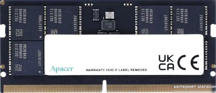 Оперативная память Apacer 32ГБ DDR5 SODIMM 5600 МГц FS.32G2C.PKH
