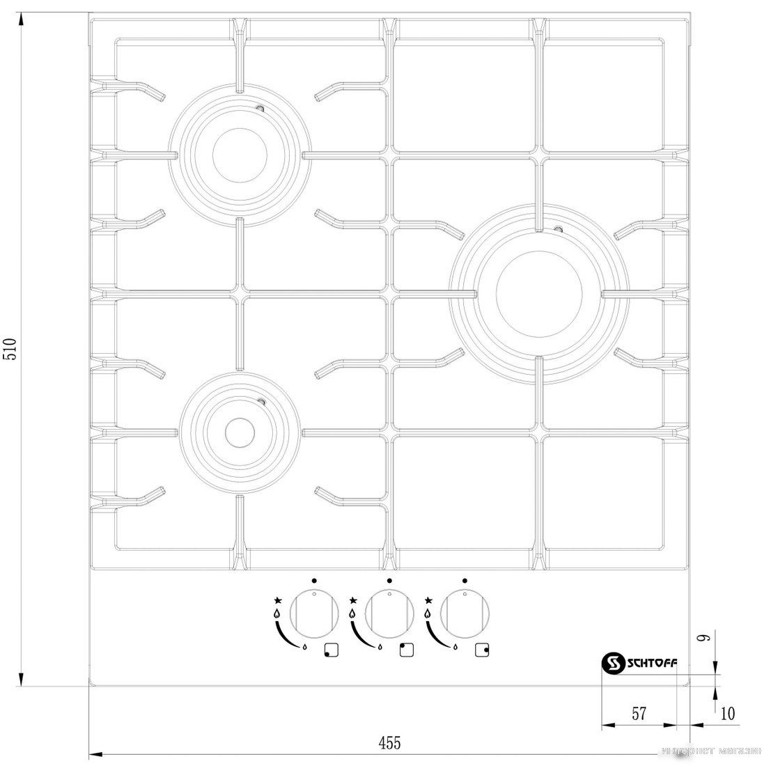 Варочная панель Schtoff H4501C15IS White