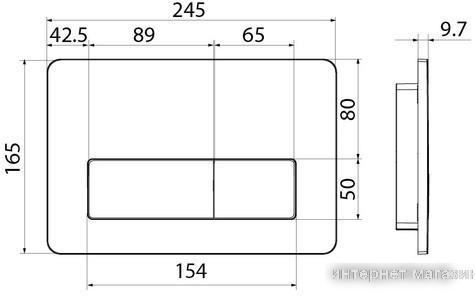 Панель смыва IDDIS Unifix UNI10B0i77 (черный)