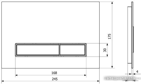 Панель смыва Lavinia Boho Relfix 3805003B (черный)