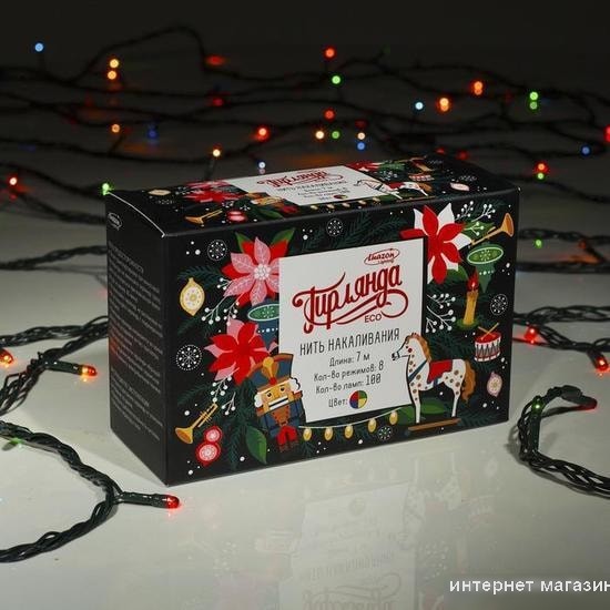 Гирлянда Luazon Нить 100 Led 7 м (мульти) 1585773
