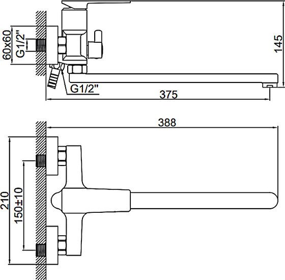 Смеситель Ledeme L2278U