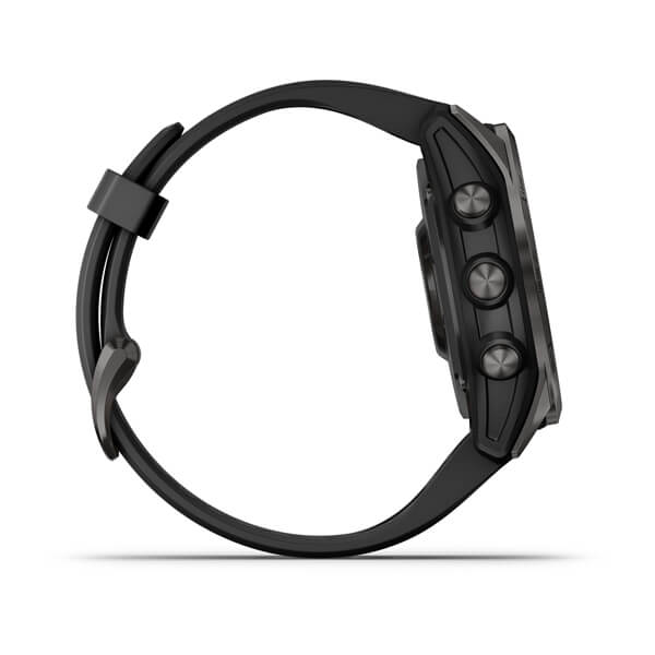 Умные часы Garmin Fenix 7S Sapphire Solar 42 мм (серый карбон/черный)