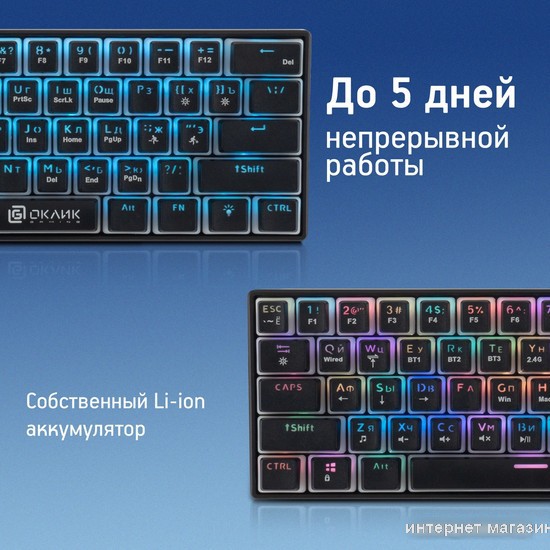 Клавиатура Oklick K763W (черный)