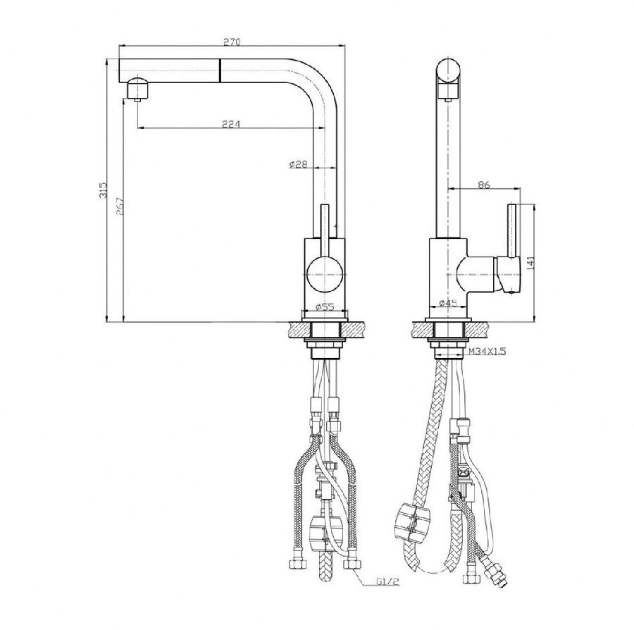 Смеситель Gross Aqua ExtraPlus 3145609С