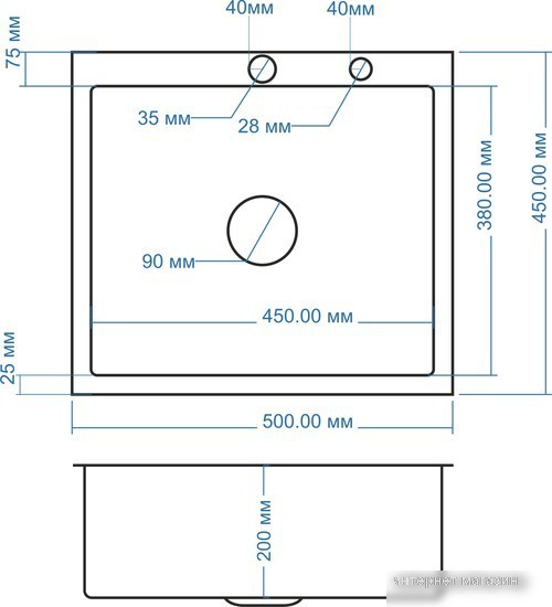 Кухонная мойка Avina HM5045 PVD (графит)