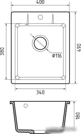 Кухонная мойка GranFest QUARZ GF-UR-240 (серый)