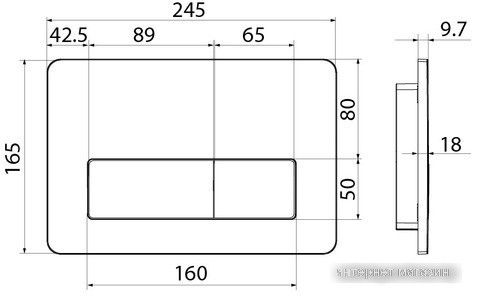 Панель смыва IDDIS Unifix UNI10W0i77 (белый)
