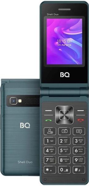 Кнопочный телефон BQ BQ-2412 Shell Duo (бирюзовый)