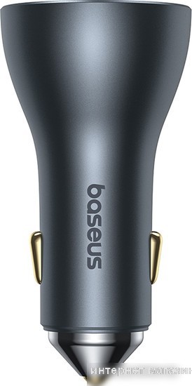 Автомобильное зарядное Baseus Golden Contactor Pro GaN Fast Charging Car Charger U+2C 65W C00035202841-00 (серый)