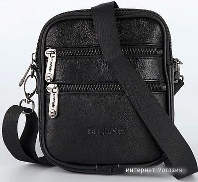 Мужская сумка Poshete 252-9950-BLK (черный)