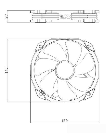Вентилятор для корпуса Thermalright TL-D14S ARGB