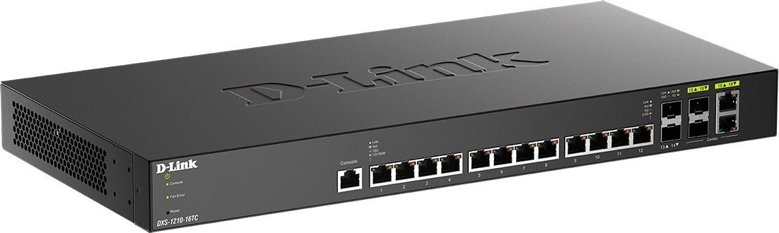 Управляемый коммутатор уровня 2+ D-Link DXS-1210-16TC/B1A