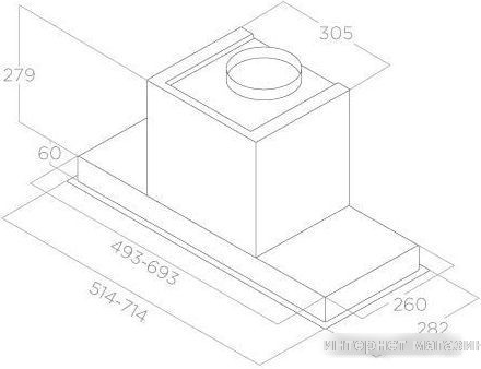 Кухонная вытяжка Elica Advance BL MAT/A/72 PRF0184107