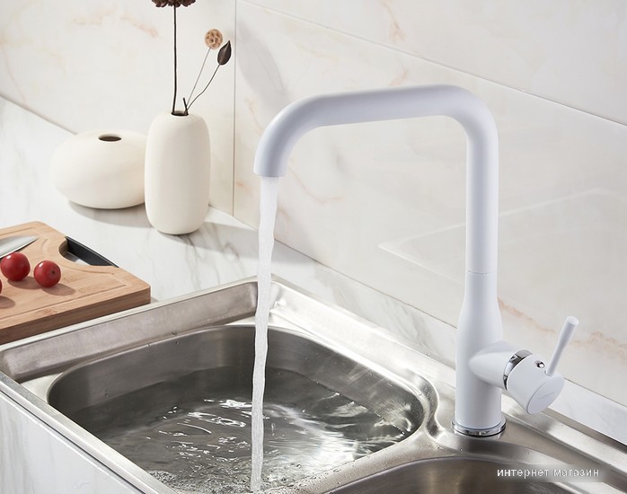 Смеситель Ledeme H98 L4698W (белый матовый)