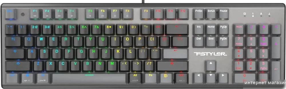 Клавиатура A4Tech Fstyler FS100 Neon (серый/черный)