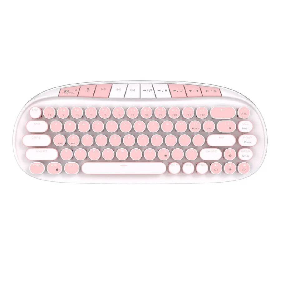 Беспроводная клавиатура Royal Kludge RK Round RGB (белый, RK Pink)
